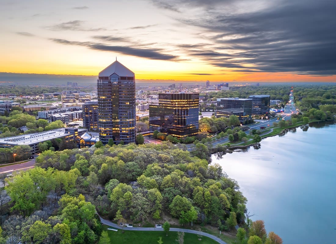 Cambridge, MN - Cityscape on Lake Normandale in Bloomington, Minnesota