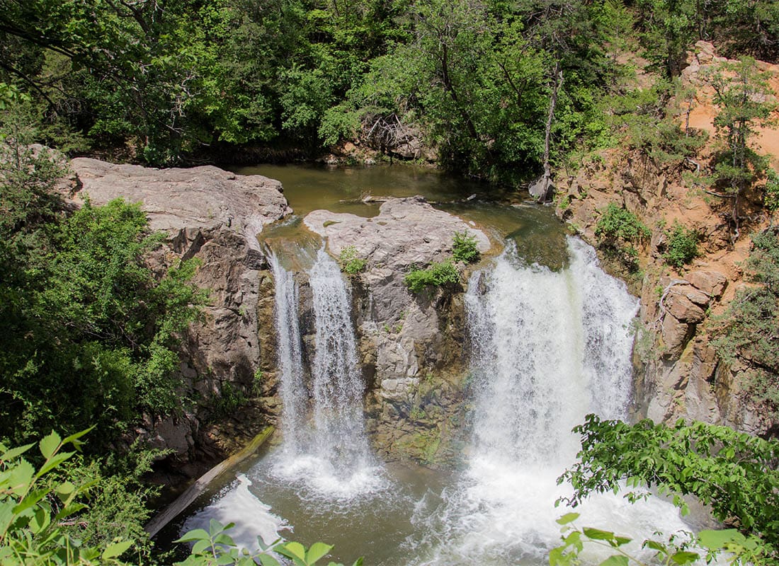 Redwood Falls, MN - Ramsey Falls in Ramsey Park Near Redwood Falls, Minnesota